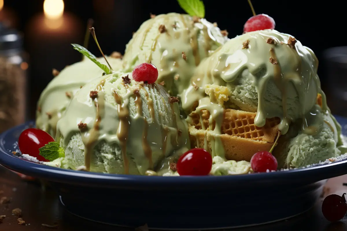 green ice cream