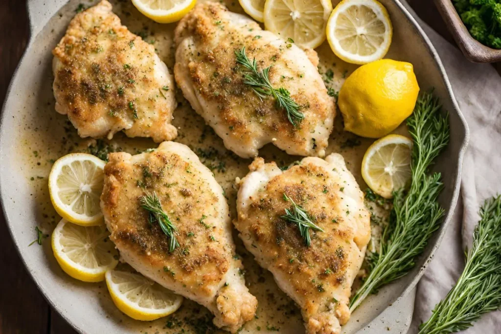 Experience the flavor and aroma of Lemon Garlic Parmesan Chicken.