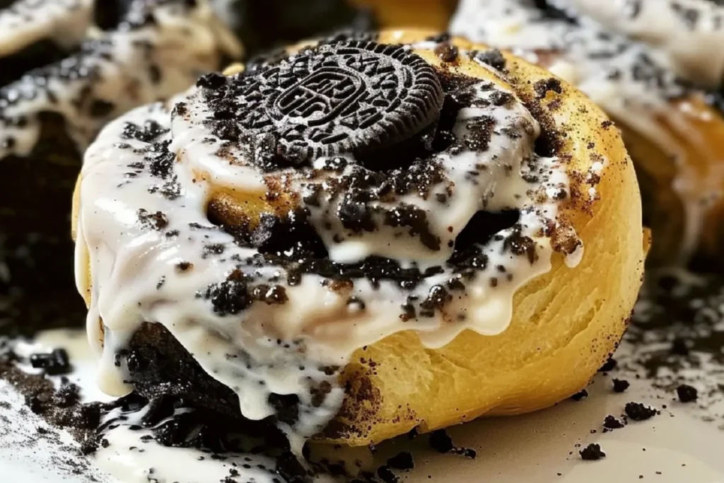 Oreo Stuffed Cinnamon Rolls