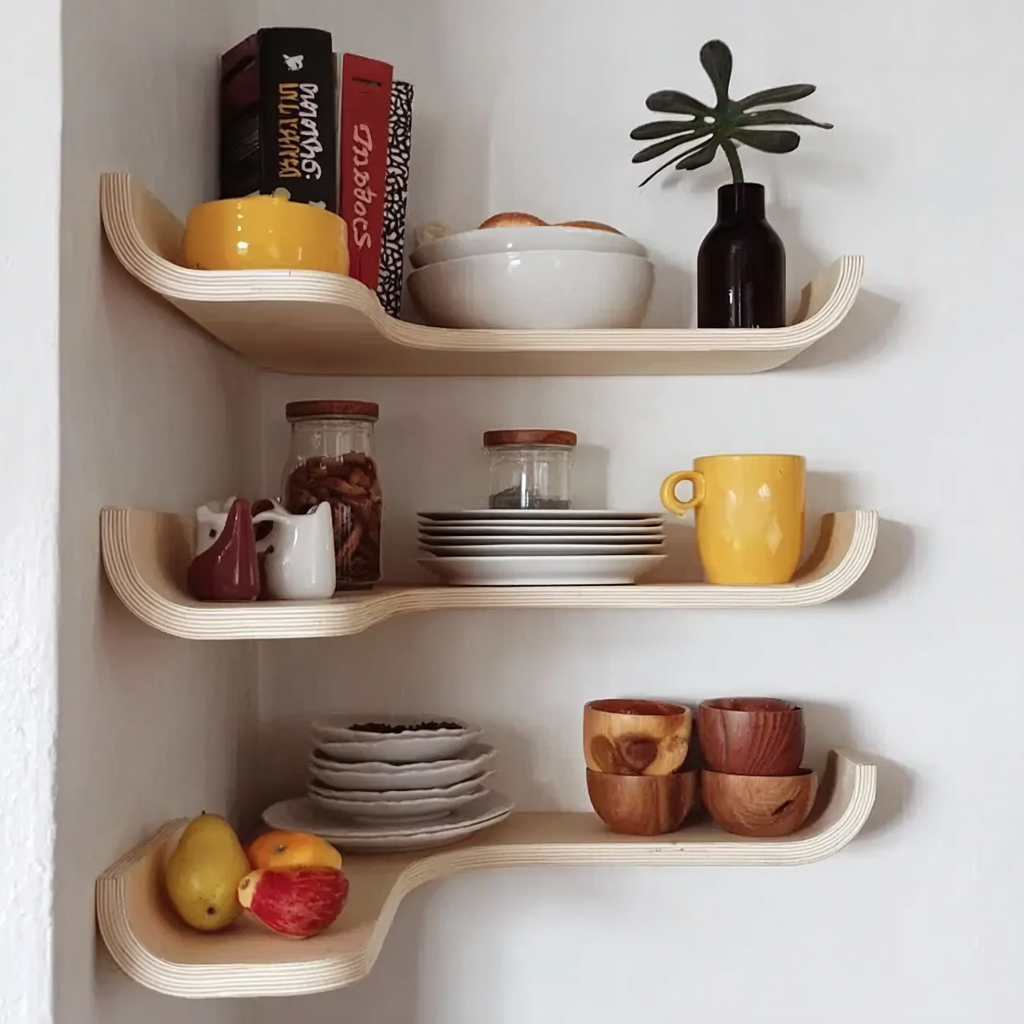 Picture Idea: Creating Corner Shelves For Small Spaces At Home