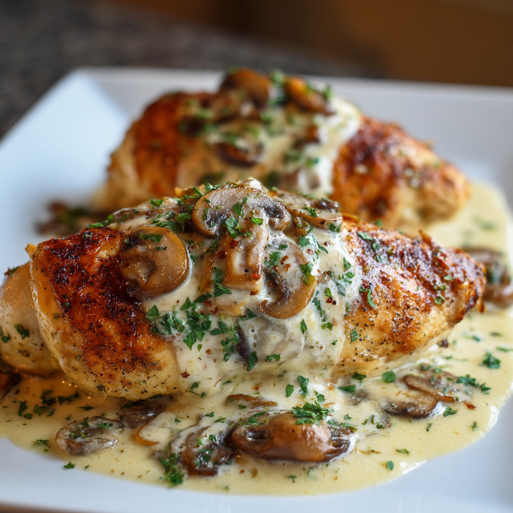 how to make Creamy Garlic Mushroom Stuffed Chicken Breasts That Impress Every Guest step by step