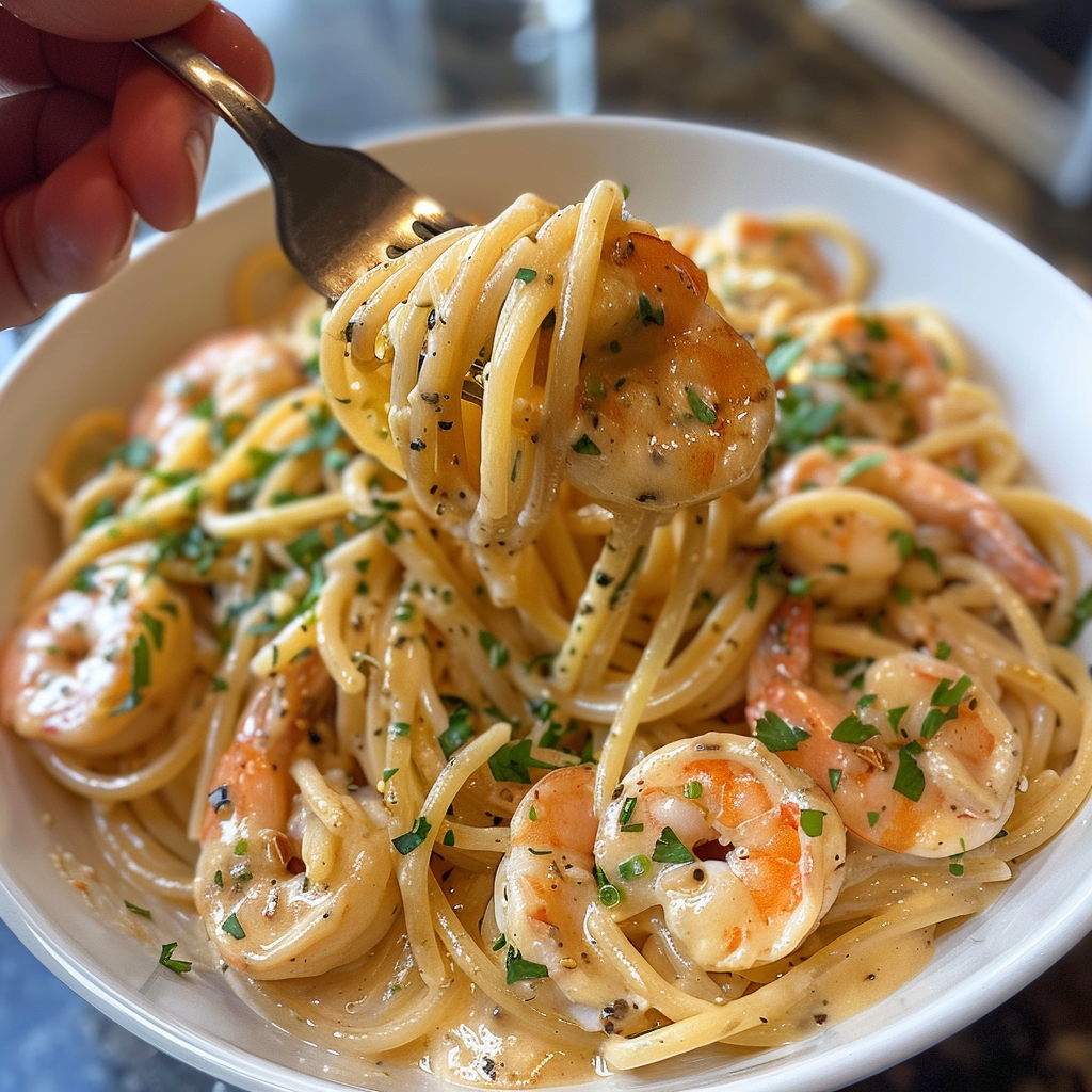 how to make Creamy Garlic Tuscan Shrimp Pasta That Looks Fancy But Takes No Effort step by step