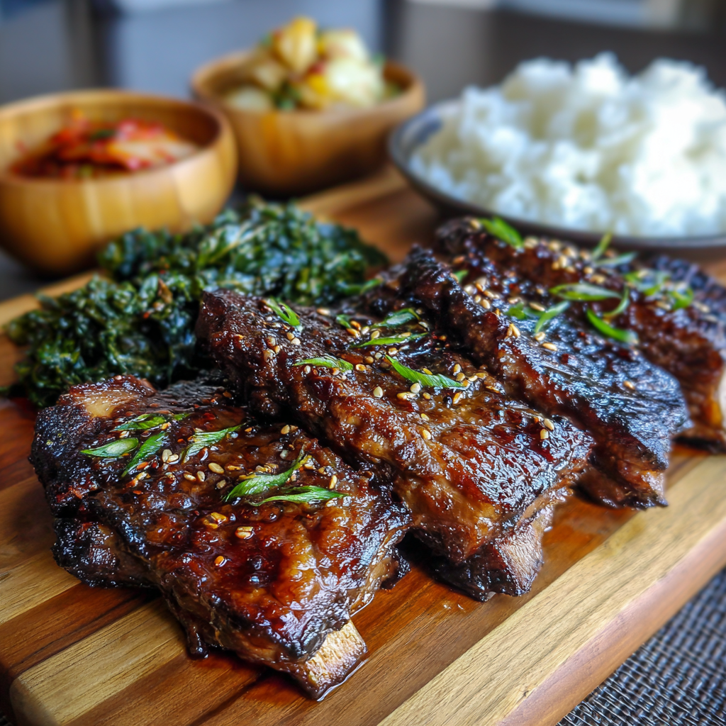 how to make Korean BBQ Beef Short Ribs Marinated Overnight And Grilled To Sticky Perfection step by step