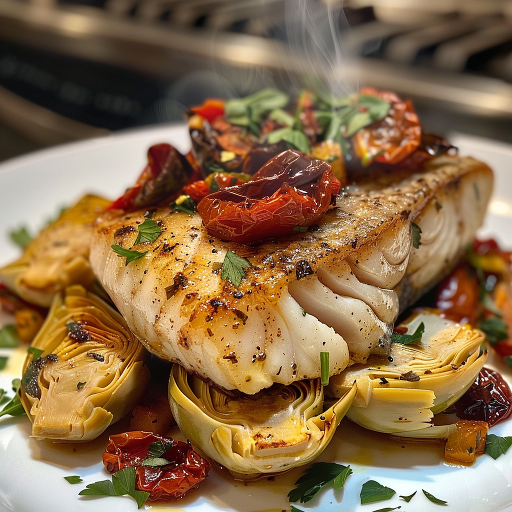 how to make Sheet Pan Lemon Herb Cod & Roasted Artichoke Hearts With Sundried Tomatoes For A Mediterranean-Inspired Dinner step by step