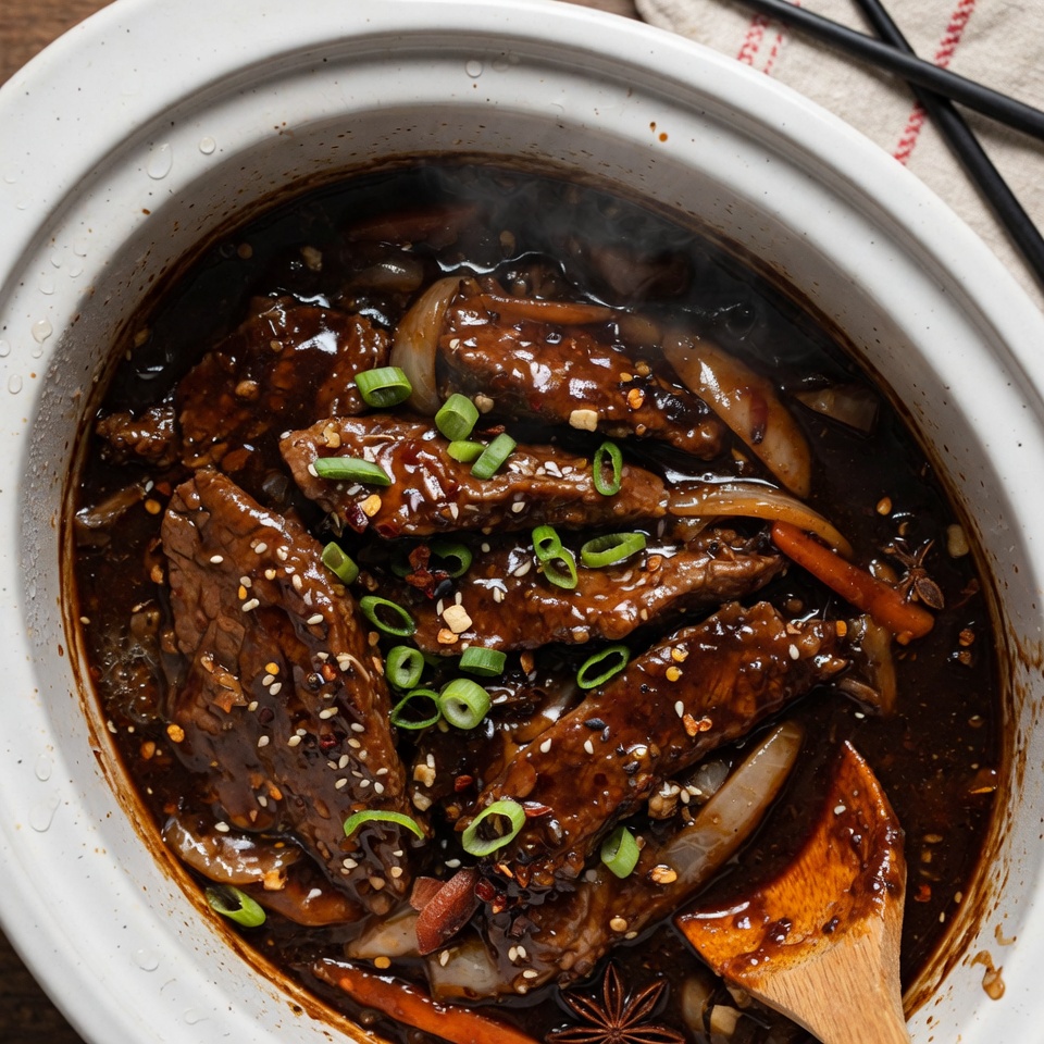 how to make Slow Cooker Mongolian Beef That Melts In Your Mouth And Beats Takeout step by step
