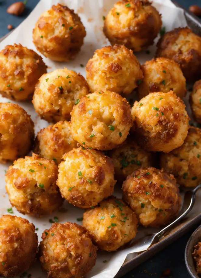 Close-up of perfectly cooked Red Lobster Sausage Balls