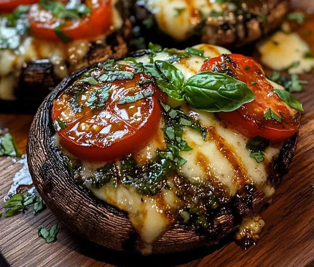 Caprese Stuffed Portobello Mushrooms