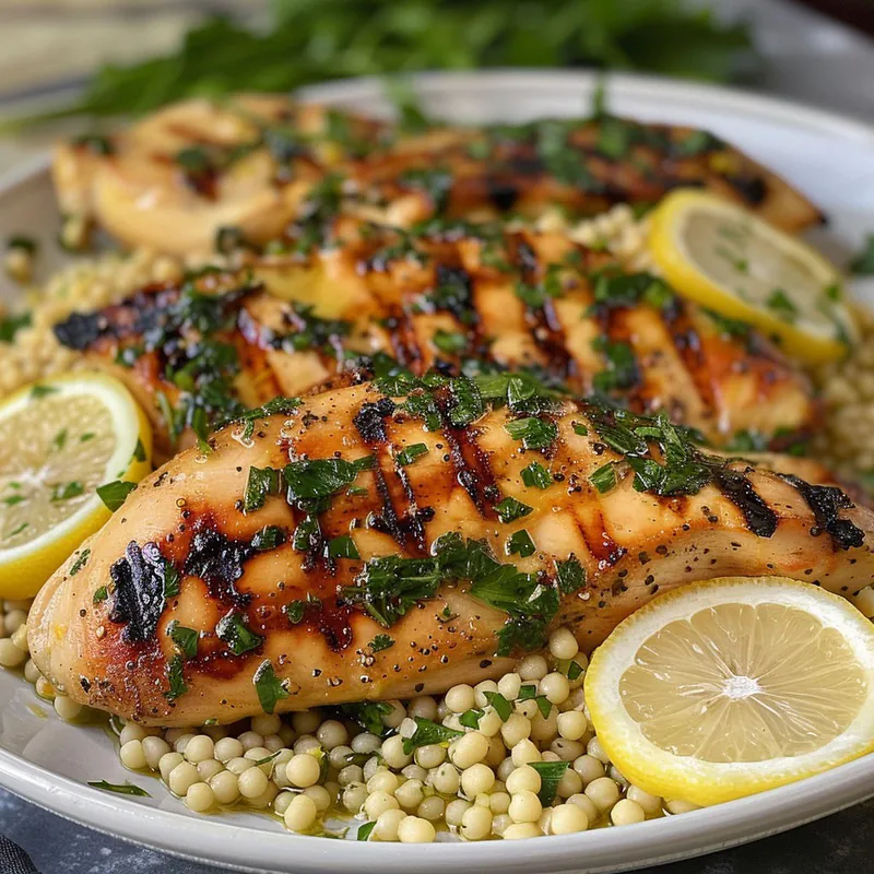 Lemon Herb Grilled Chicken with Couscous