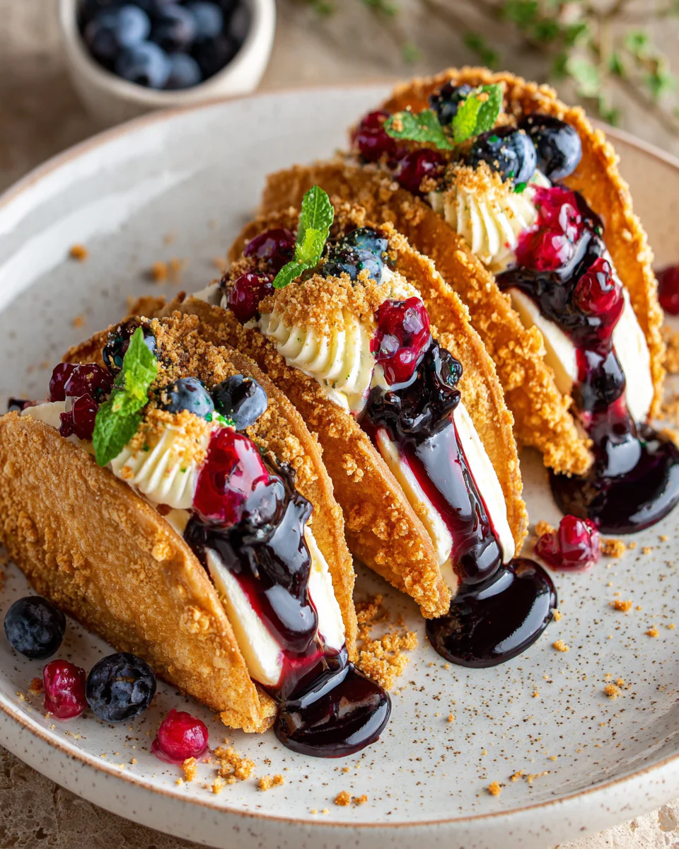 Berrylicious Cheesecake Tacos recipe