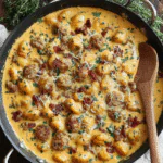 Creamy Butternut Squash Gnocchi with Sausage recipe