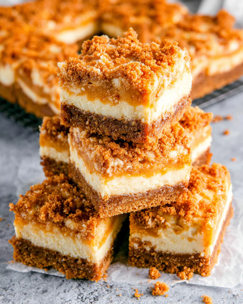 Butterscotch Graham Cracker Cheesecake Bars recipe