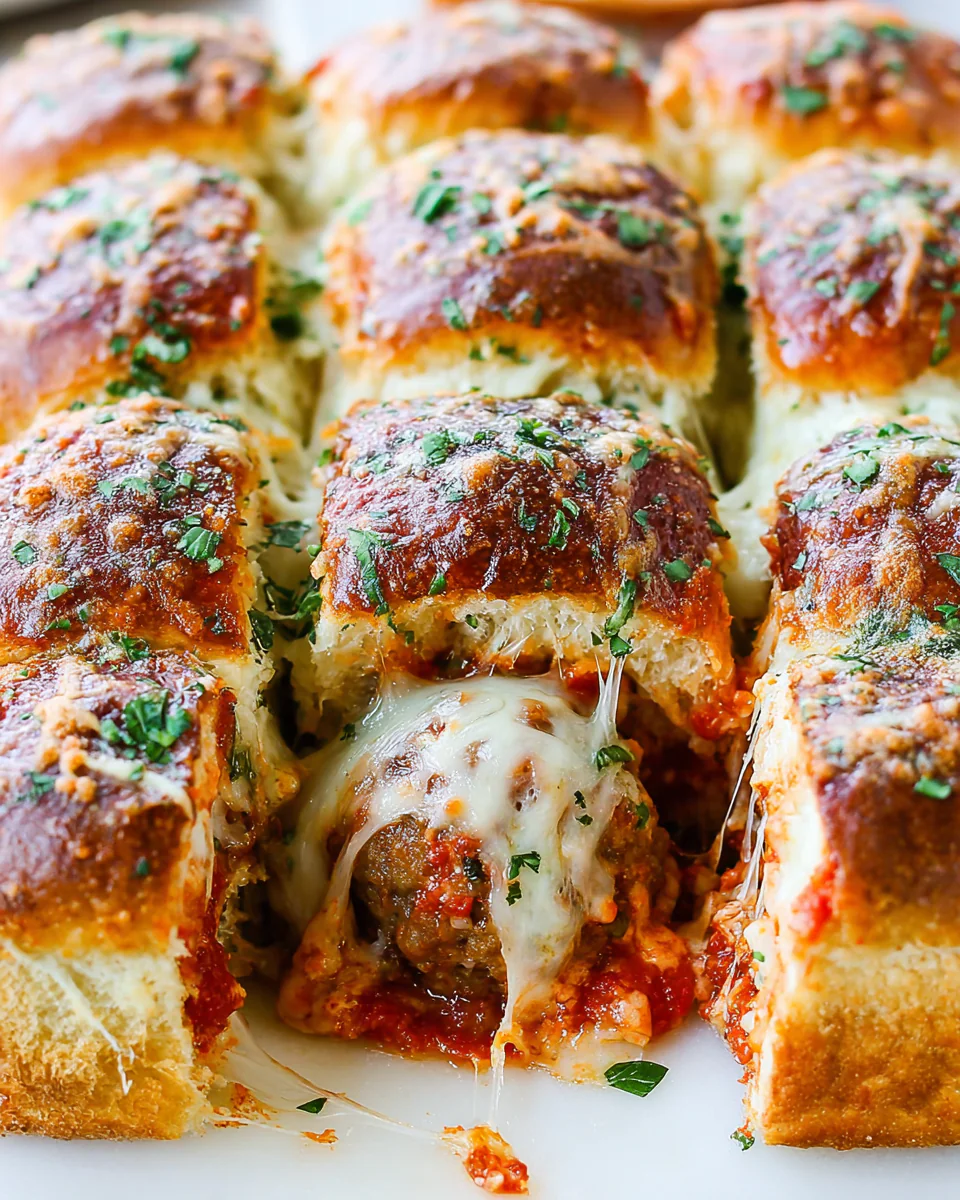 Easy Pull-Apart Meatball Sliders Recipe recipe