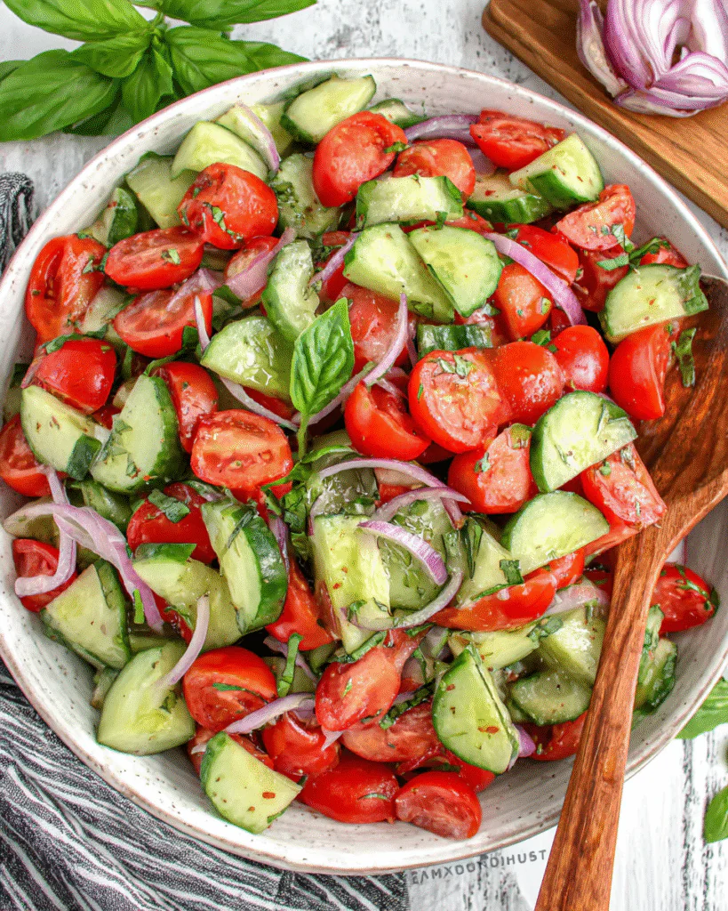Healthy & Delicious Cucumber Tomato Salad recipe