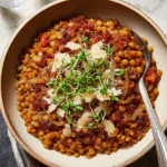 Hearty Lentils With Caramelized Onions recipe