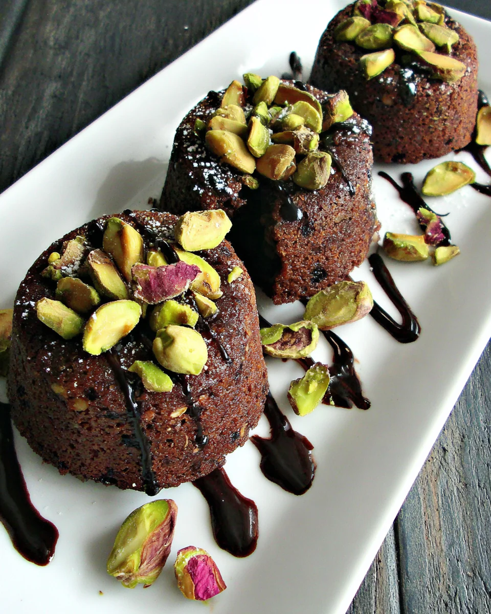 Pistachio Chocolate Lava Cakes recipe