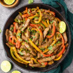 Quick Queso Steak Fajita Skillet Dinner Recipe recipe