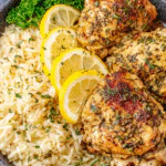 Slow Cooker Lemon Herb Chicken and Rice recipe