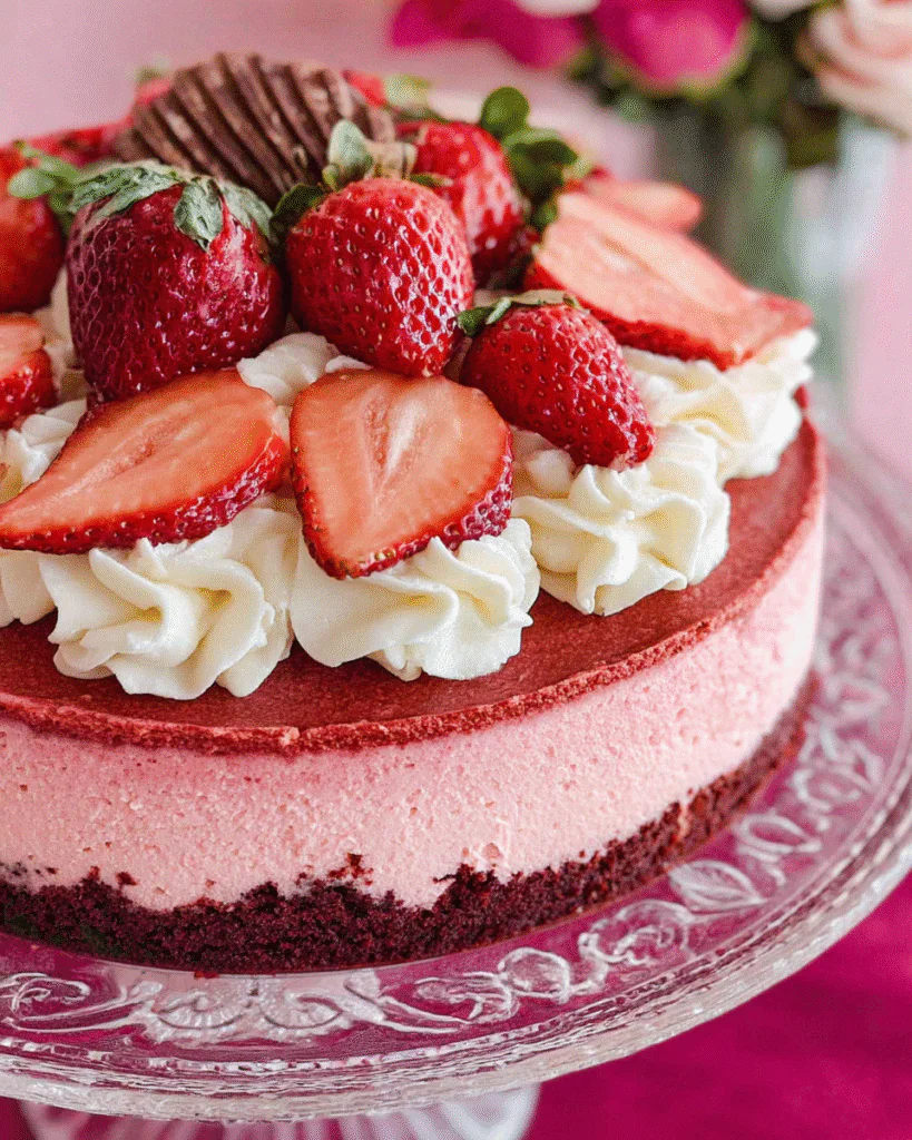 Strawberry Red Velvet Cheesecake Recipe recipe