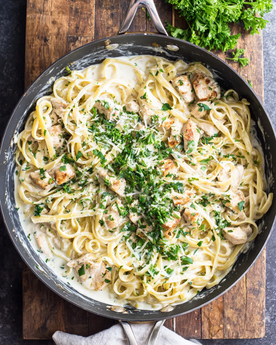 The Best Creamy Chicken Alfredo Pasta recipe