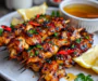 Deliciously Sticky Honey Garlic Chicken Skewers