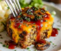 Mini BBQ Mushroom Cheddar Meatloaf Recipe