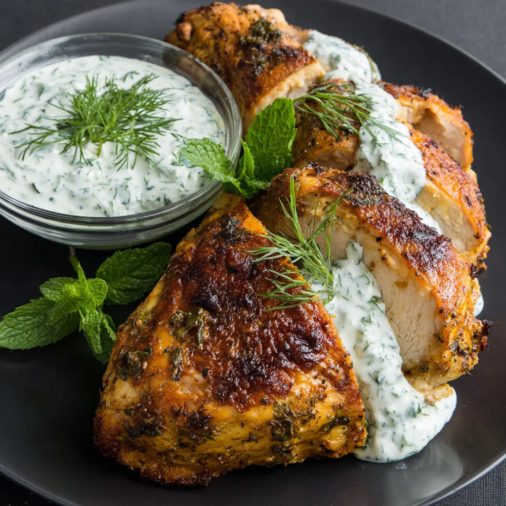 how to make Baked Chicken With Yogurt Sauce step by step
