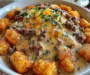 Comforting Tater Tot Breakfast Bowl with Sausage Gravy