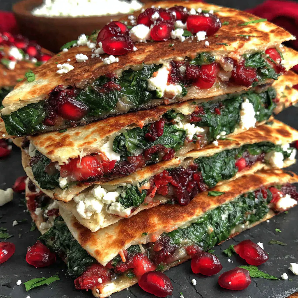 Delicious Mediterranean Spinach Feta Quesadillas Recipe - ingredients