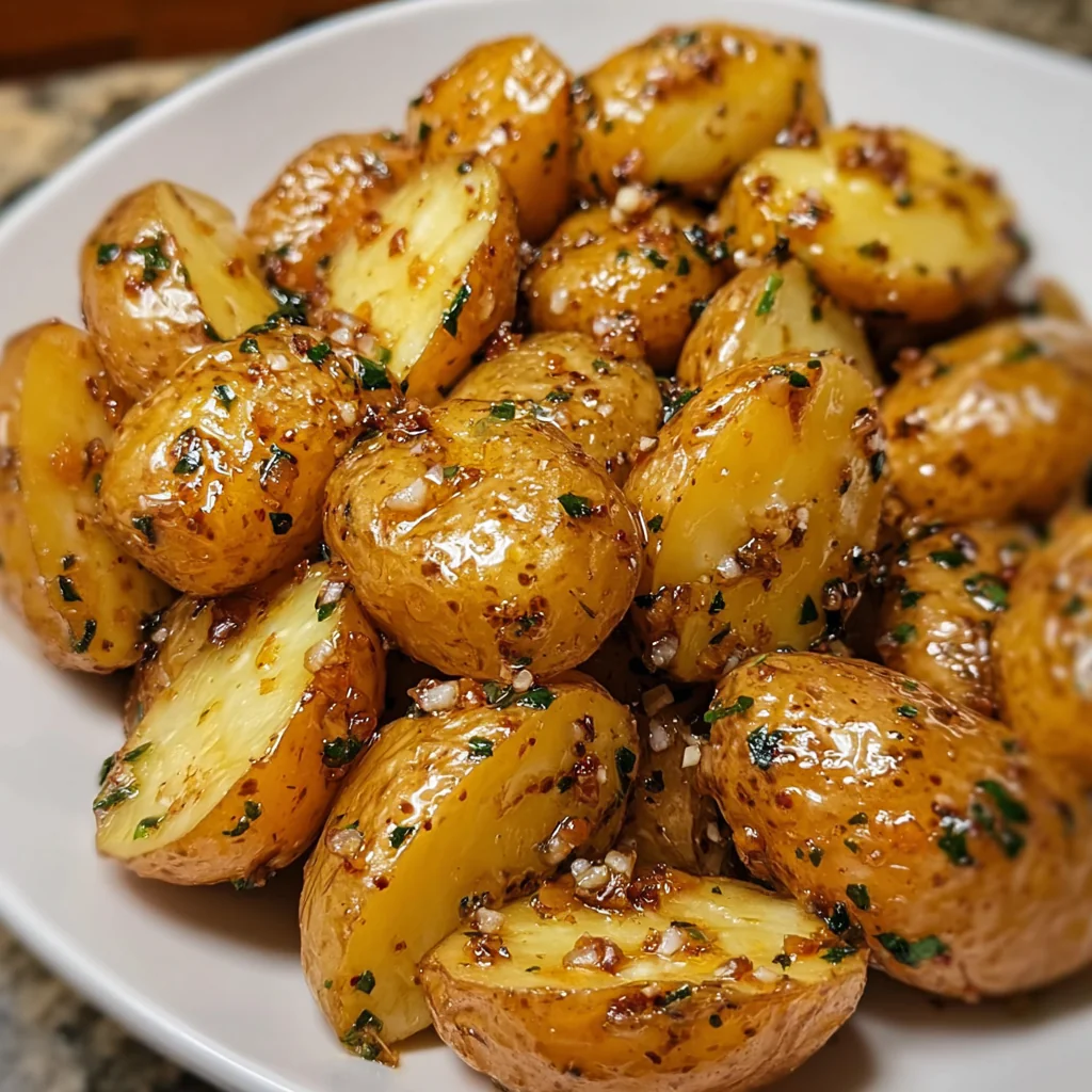 how to make Garlic Butter Potatoes step by step