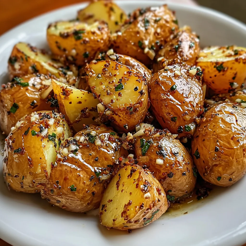 fresh ingredients for Garlic Butter Potatoes