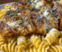 Garlic Herb Chicken with Creamy Mozzarella Parmesan Rotini