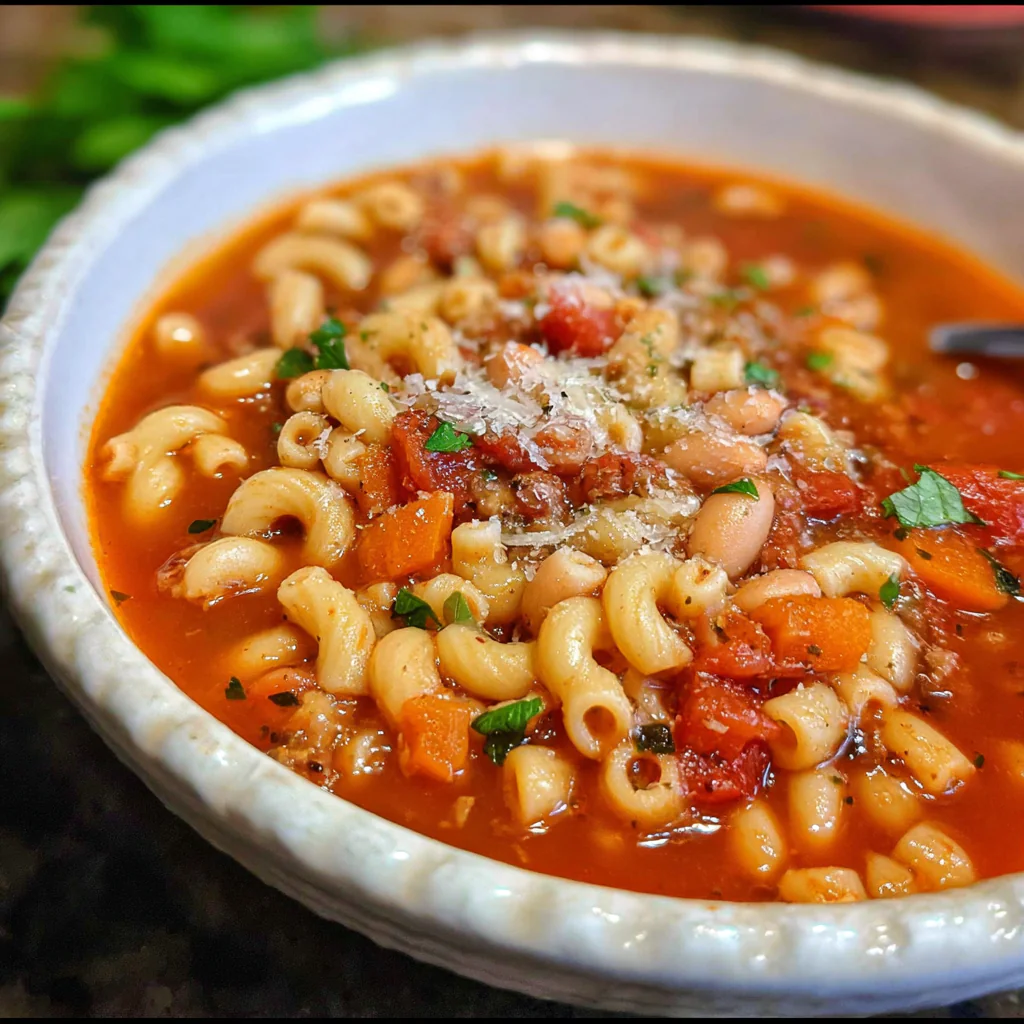 fresh ingredients for Pasta Fagioli