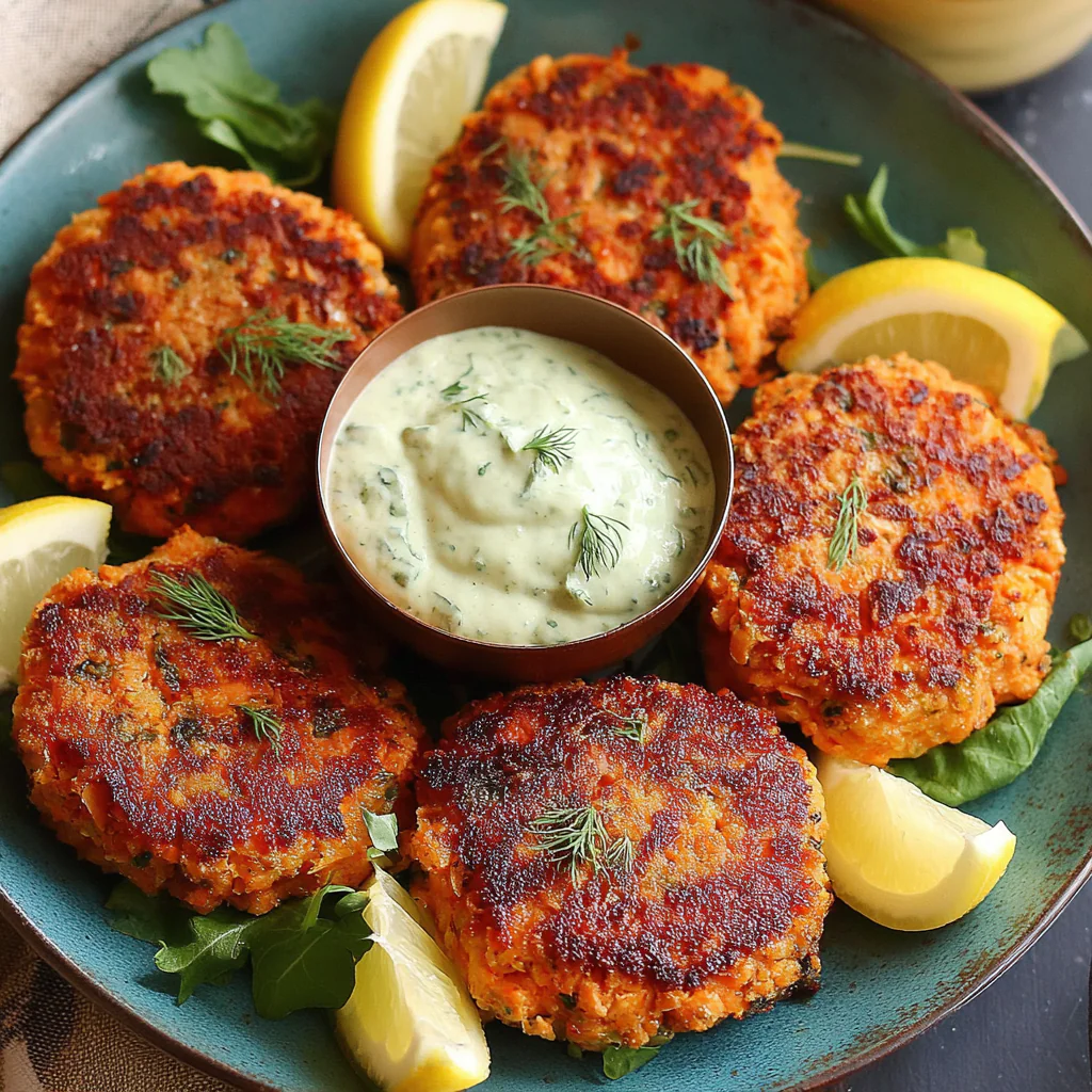 a serving of Salmon Patties