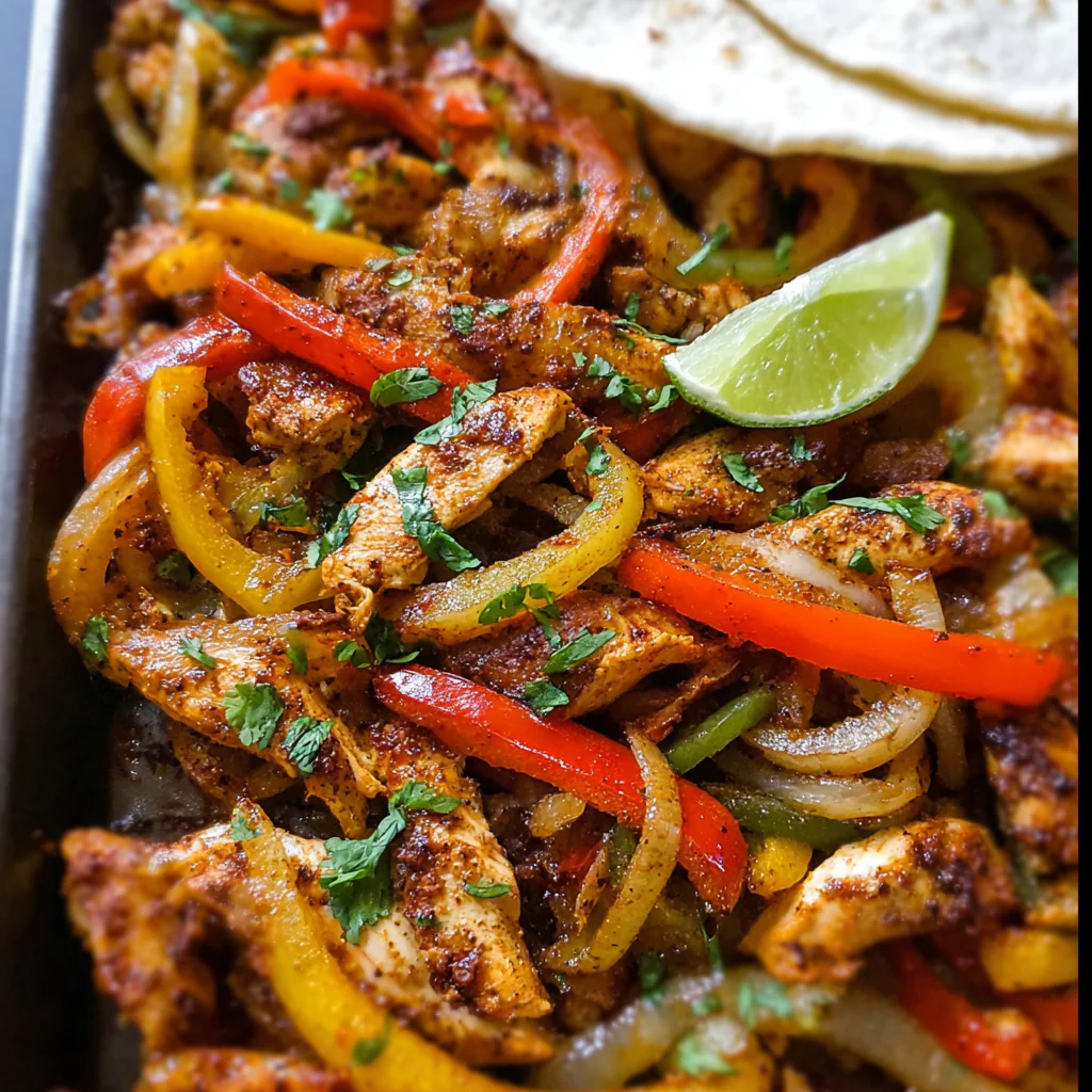 how to make Sheet Pan Chicken Fajitas step by step