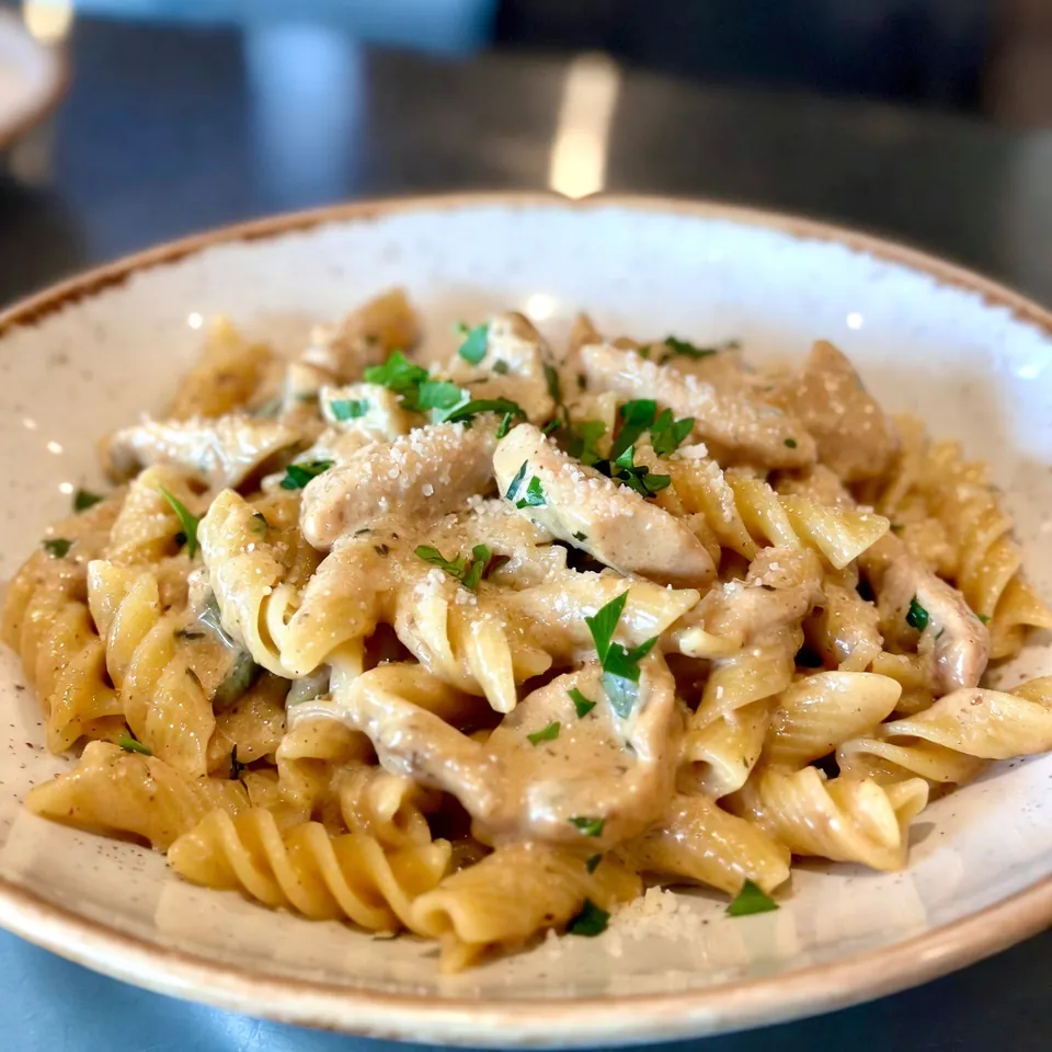 how to make Creamy Garlic Parmesan Chicken Pasta Recipe step by step