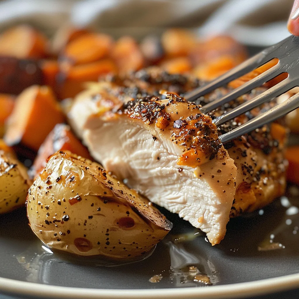 fresh ingredients for Crispy Air Fryer Lemon Pepper Chicken Thighs With Roasted Root Vegetables For A Healthy Dinner