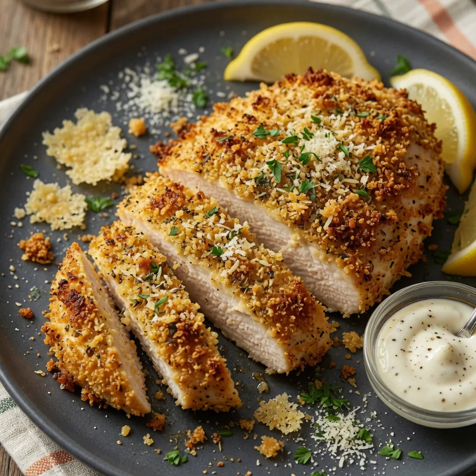 fresh ingredients for Crusted Parmesan Chicken Recipe