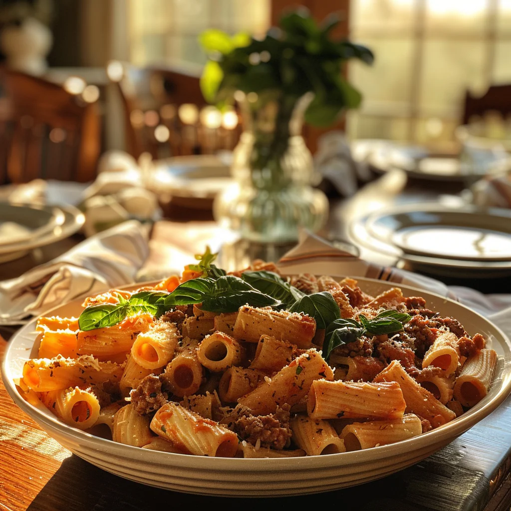 how to make Effortless One-Pot Creamy Tomato Basil Pasta With Italian Sausage: Family-Friendly Dinner step by step