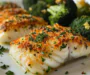 Flaky Baked Lemon Herb Cod with Crispy Parmesan Crust