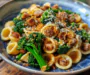 Spicy Sausage & Broccolini Orecchiette with Toasted Breadcrumbs