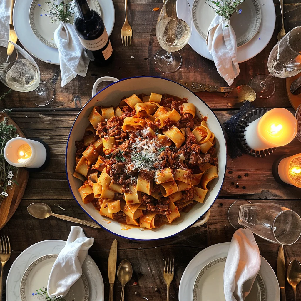 how to make Hearty Tuscan Beef Ragu With Pappardelle Pasta: Slow-Cooked Dinner For Family Gatherings step by step