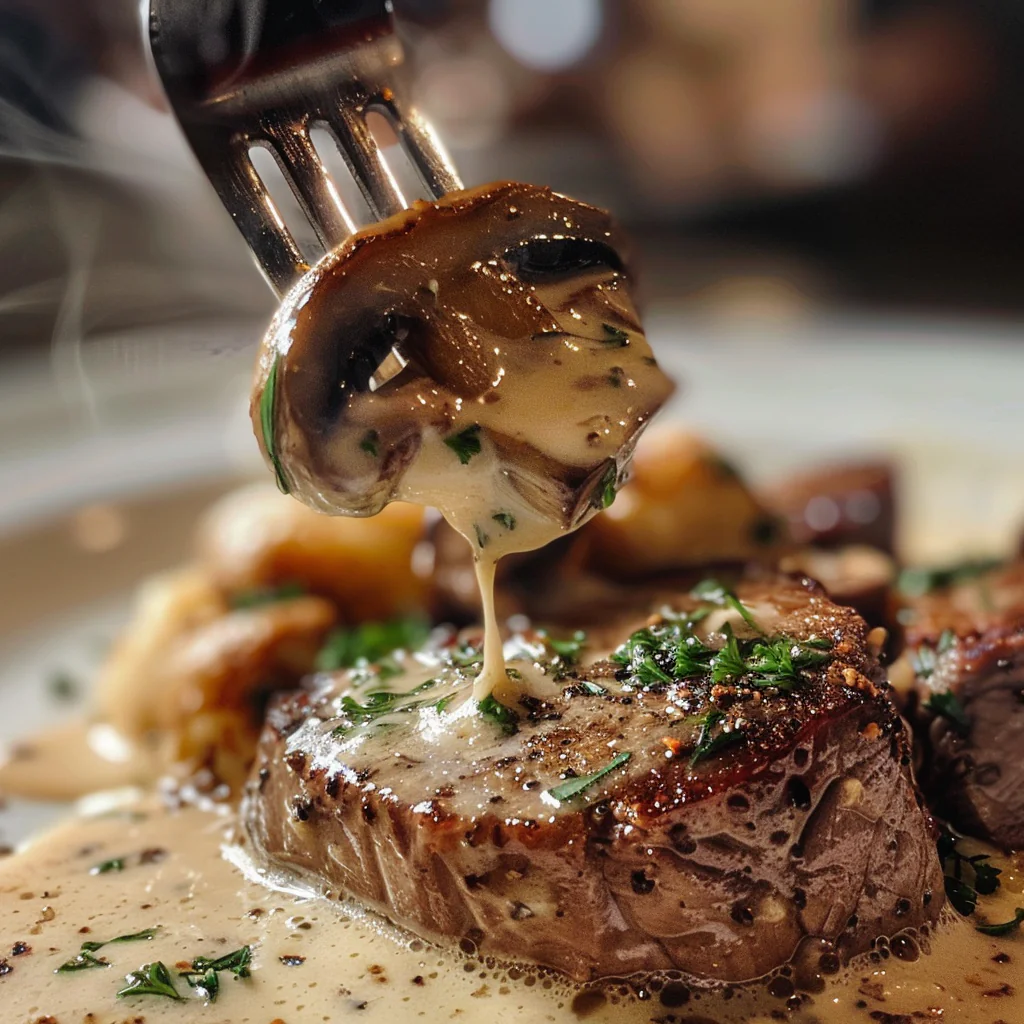 fresh ingredients for Irresistible Creamy Garlic Butter Beef Sirloin Tips & Mushrooms For A Quick Weeknight Dinner