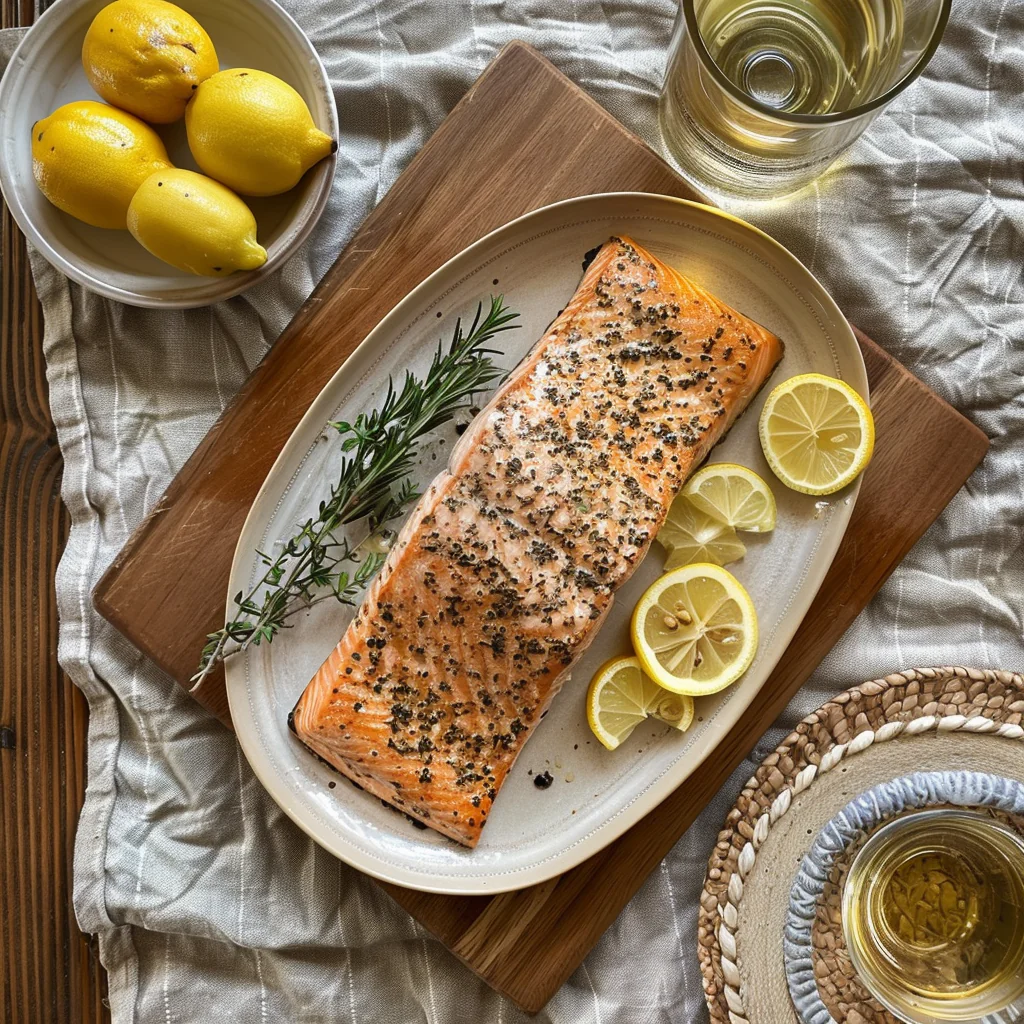 how to make Quick & Healthy One-Pan Lemon Herb Salmon Dinner For Busy Weeknights step by step