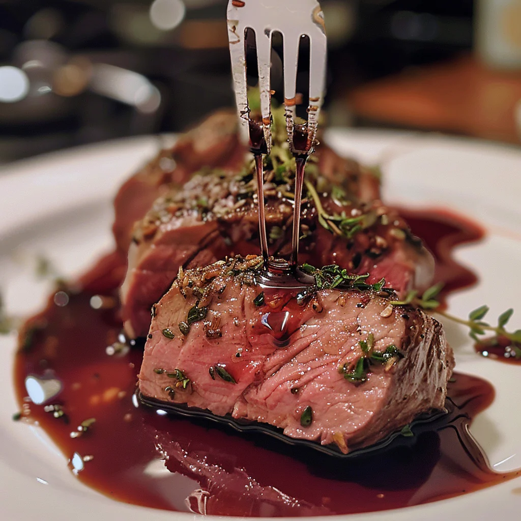 fresh ingredients for Savory Garlic Herb Crusted Beef Tenderloin With Red Wine Reduction: Elegant Dinner Party Recipe