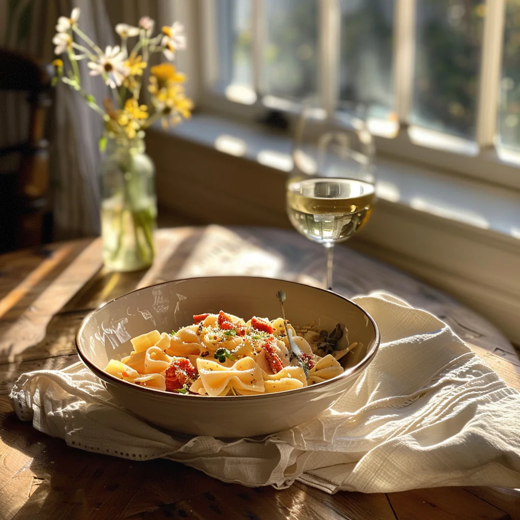 how to make Speedy 20-Minute Creamy Sun-Dried Tomato Pasta With Spinach: Easy Vegetarian Dinner step by step