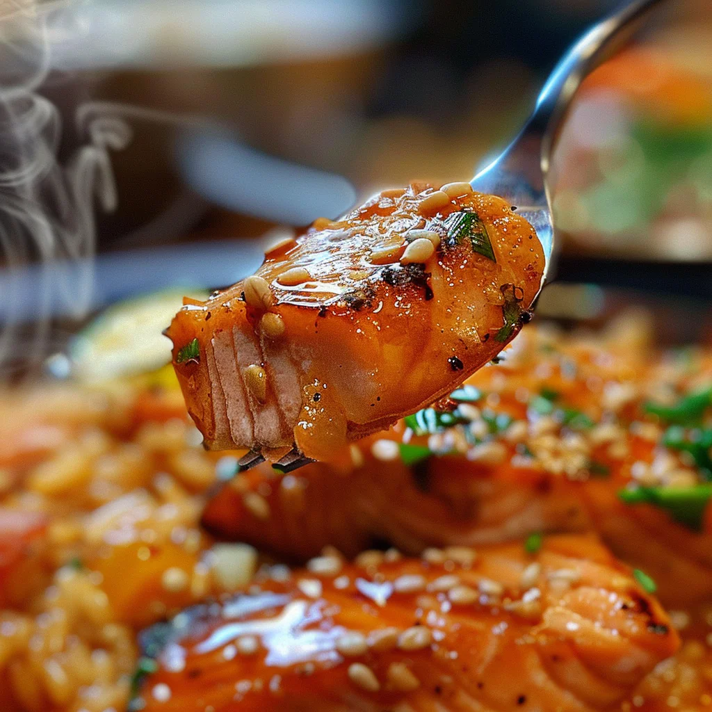 fresh ingredients for Spicy Gochujang Glazed Salmon With Crispy Kimchi Rice: 30-Minute Weeknight Seafood Dinner
