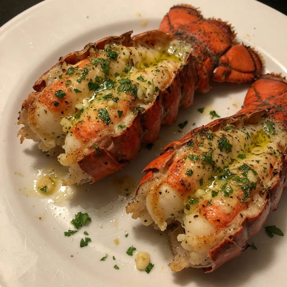 fresh ingredients for Baked Lobster Tails With Garlic Herb Butter