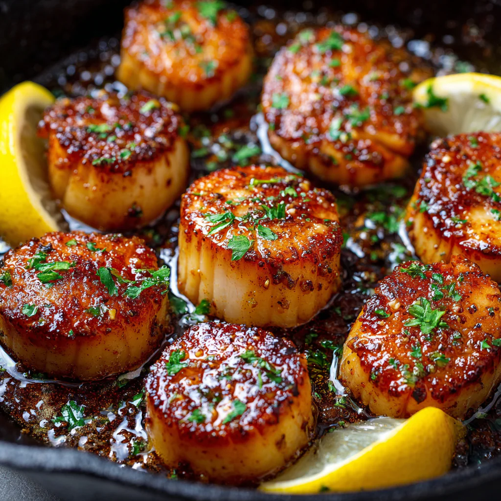 fresh ingredients for Cajun Butter Scallops Pan-Seared Until Perfectly Golden In Under 10 Minutes