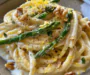 Creamy One-Pot Lemon Ricotta Pasta with Asparagus & Walnuts