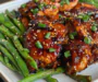 Crispy Air Fryer Gochujang Glazed Chicken Thighs